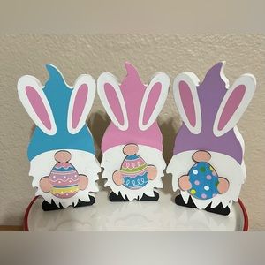 Easter Wooden Bunny Gnomes decor